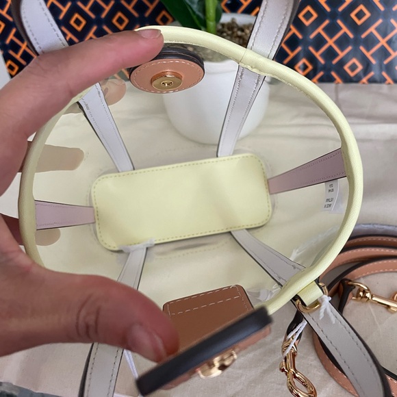 NWT tory burch Blake clear mini shopper leather crossboy shoulder bag - Picture 6 of 14